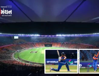 અમદાવાદમાં ભારતનો વિજયી ઝંડો લહેરાયો: નેધરલેન્ડ સામે 17 રનની જીત, વરુણ-દૂબે બન્યા હીરો