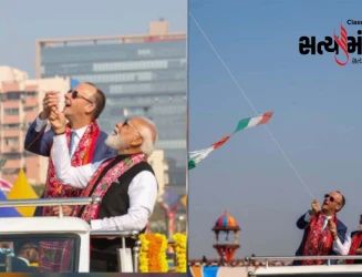 વધુ એક વિદેશી મહાનુભાવે ગાંધી આશ્રમ અને હેરીટેજ પોળોની મુલાકાત લીધી, મોદી–ફ્રેડરીકે પતંગ ચગાવી મહોત્સવ માણ્યો