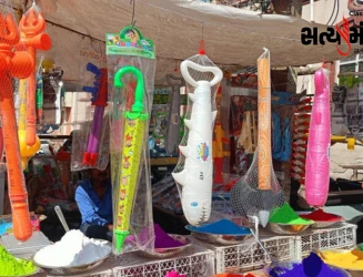 આ વખતે ધુળેટી પૂર્વે ત્રિશુલ, ફરસી અને ગદા આકારની પિચકારીઓનું આગમન, બજારમાં રંગોત્સવની ધમાલ