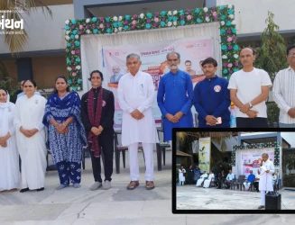 વિંછીયા ખાતે કેબિનેટ મંત્રી કુંવરજીભાઈ બાવળીયાની ઉપસ્થિતિમાં યોગ શિબિર: ‘મેદસ્વિતામુક્ત ગુજરાત’ સંકલ્પને મળ્યો વેગ