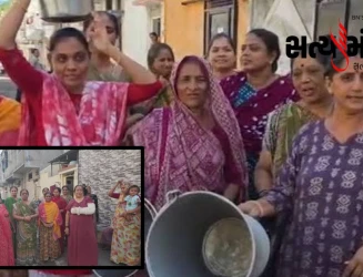 રાજકોટમાં પાણીકાપના પ્રથમ દિવસે જ વોર્ડ નં. 5માં મહિલાઓનો આક્રમક રોષ