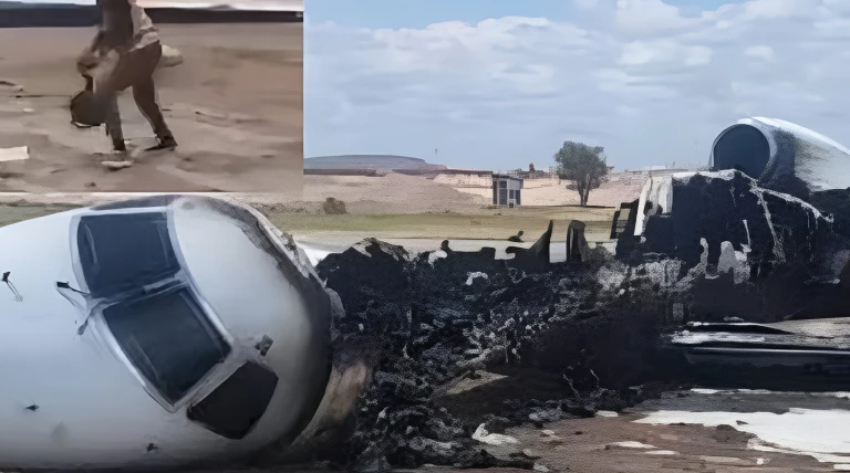 રનવે પર લેન્ડિંગ સાથે વિમાનમાં આગ ભભૂકી, મુસાફરો કુદીને બચ્યા અને મંત્રી સવાર હોવા છતાં જાનહાનિ નહીં