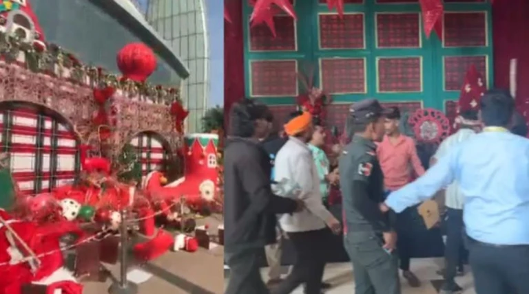 છત્તીસગઢના રાયપુરમાં ક્રિસમસની ઉજવણીમાં ભંગ, બંધના એલાન વચ્ચે મોલમાં તોડફોડ