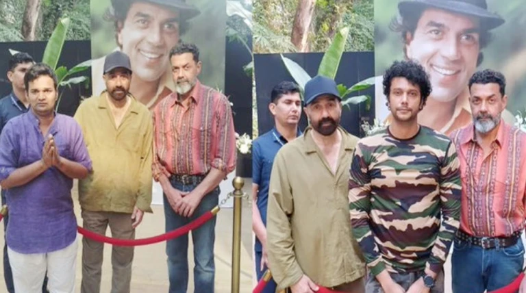 ધર્મેન્દ્રના ફેન્સને મળી ભાવુક થયા સની અને બોબી દેઓલ, ચાહકો વચ્ચે ઉજવ્યો પિતાનો 90મો જન્મદિન