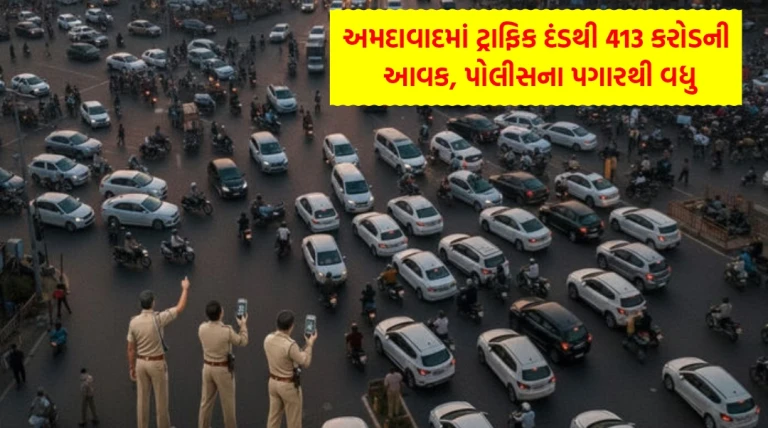 અમદાવાદમાં ટ્રાફિક દંડથી 413 કરોડની ઉઘરાણી, પોલીસના પગારથી વધુ આવક છતાં ગ્રાન્ટ માટે રાહ