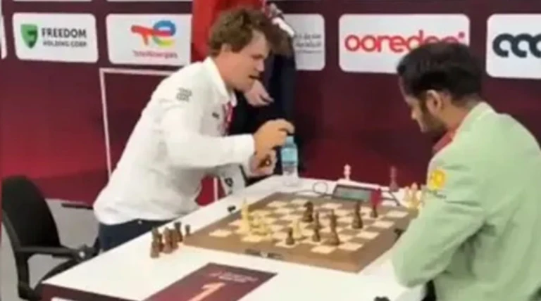 ભારતીય ગ્રાન્ડમાસ્ટર સામે હાર બાદ વર્લ્ડ નંબર-1 ચેસ ચેમ્પિયન ગુસ્સે થયો, ટેબલ પર મુક્કો માર્યો