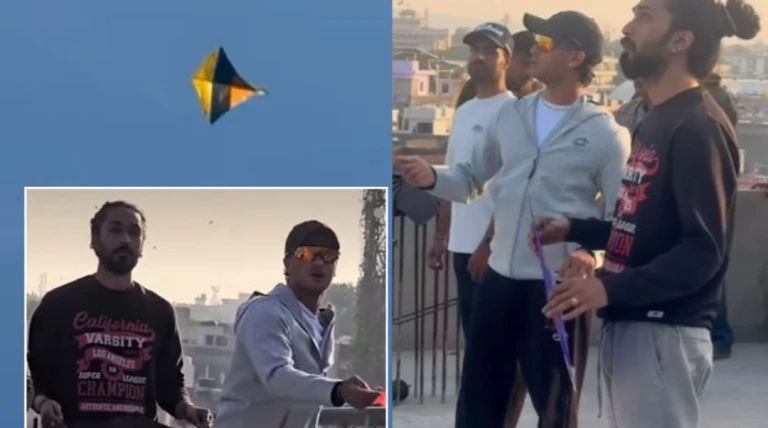 ઉત્તરાયણ પહેલા પતંગ ચગાવવા ધાબે ચઢ્યો અભિષેક શર્મા, જયપુરમાં માણ્યો લોકસંસ્કૃતિનો રંગ