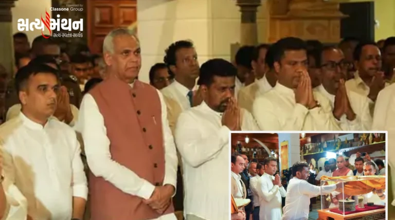 બુદ્ધના પવિત્ર અવશેષો શ્રીલંકા પહોંચ્યા: રાજકીય સન્માન સાથે કોલંબોમાં ઐતિહાસિક પ્રદર્શનનું ભવ્ય ઉદ્ઘાટન