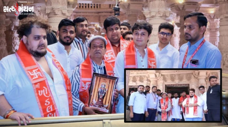 તારક મહેતા કા ઉલ્ટા ચશ્માના કલાકારોએ ખોડલધામ મંદિર ખાતે મા ખોડલના દર્શન કર્યા