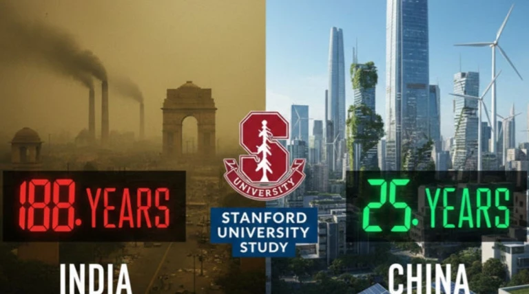 ભારતને 100 ટકા સ્વચ્છ હવા મેળવવામાં 188 વર્ષ લાગશે: સ્ટેનફોર્ડ યુનિવર્સિટીના ચિંતાજનક રિપોર્ટથી ખળભળાટ