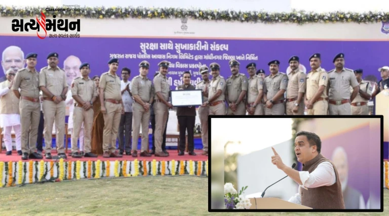 હર્ષ સંઘવીની ચેતવણી: દાદાગીરી સહન નહીં, 20,400 પોલીસ આવાસ સાથે કડક કાયદો વ્યવસ્થા