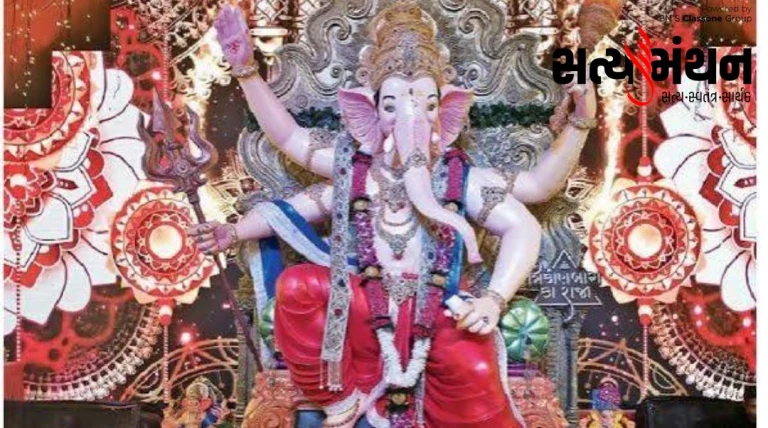રાજકોટમાં 'અગ્નિપથ' થીમ પર ત્રિકોણબાગ કા રાજાના દિવ્ય દર્શન