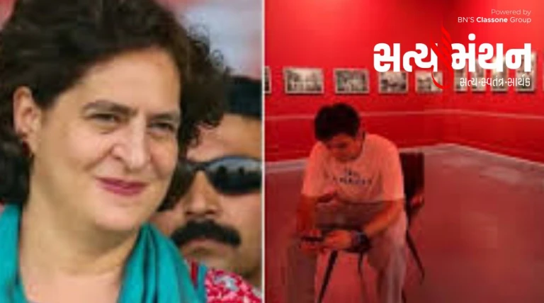 દિલ્હીમાં ફોટો પ્રદર્શનમાં રેહાન વાડ્રાની તસવીરો હટાવાતા પ્રિયંકા ગાંધી ભડક્યા